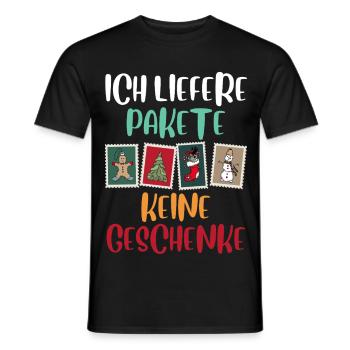 Weihnachten LIEFERE PAKETE KEINE GESCHENKE - Männer T-Shirt - Schwarz - Vorne - AI Model Male 178 light (178cm)