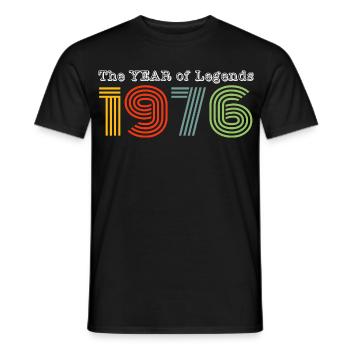 Millésime 1976 - T-shirt homme - noir - Devant - AI Model Male 178 light (178cm)