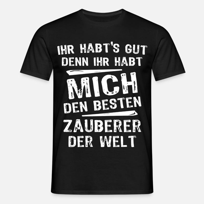 Zauberer - Männer T-Shirt - Schwarz