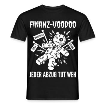 Finanz Voodoo Puppe Jeder Abzug Tut Weh - Männer T-Shirt - Schwarz - Vorne - AI Model Male 178 light (178cm)