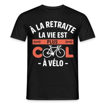 Retirement Life Is Cooler Bike Gift Bike - Men's T-Shirt - black - Front - AI Model Male 178 light (178cm)