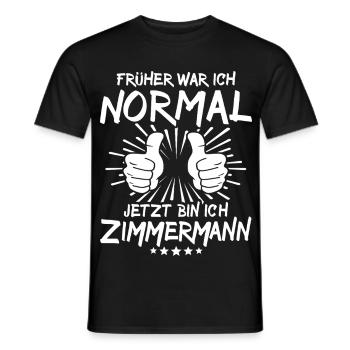Zimmermann - Männer T-Shirt - Schwarz - Vorne - AI Model Male 178 light (178cm)