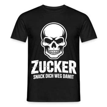 Sugar Skull Snack Design - Men's T-Shirt - black - Front - AI Model Male 178 light (178cm)