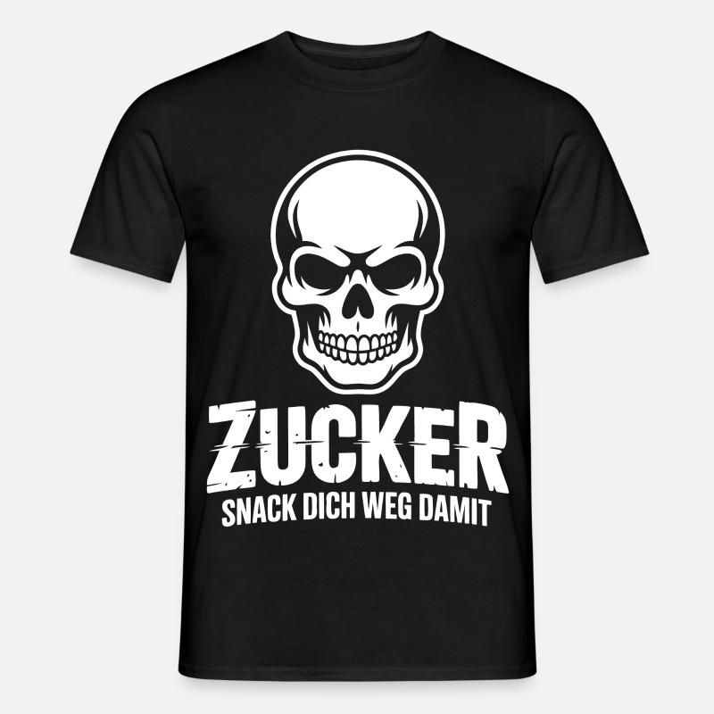 Conception de Snack Crâne de sucre - T-shirt homme - noir