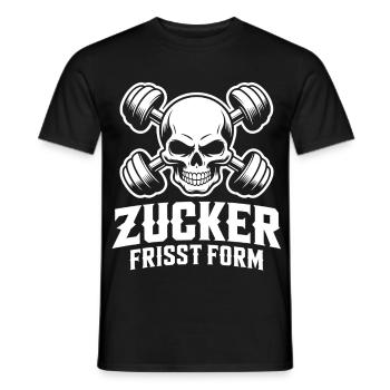 Skull Strength Gym Design Avoid Sugar - Men's T-Shirt - black - Front - AI Model Male 178 light (178cm)