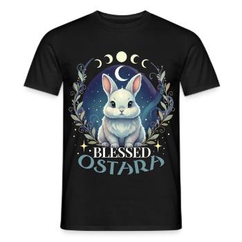Joyeuses Pâques Ostara Rabbit - T-shirt homme - noir - Devant - AI Model Male 178 light (178cm)