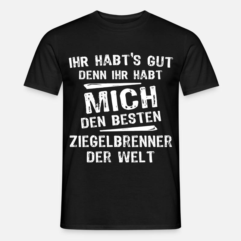 Ziegelbrenner - Männer T-Shirt - Schwarz