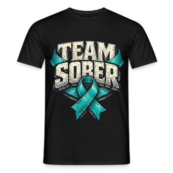 Équipe de détoxification pour les personnes dépendantes du sevrage Sobre - T-shirt homme - noir - Devant - AI Model Male 178 light (178cm)