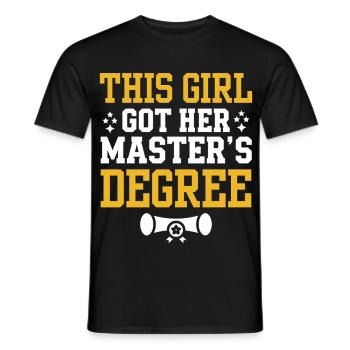 Cette fille a obtenu son master en 2026 - T-shirt homme - noir - Devant - AI Model Male 178 light (178cm)