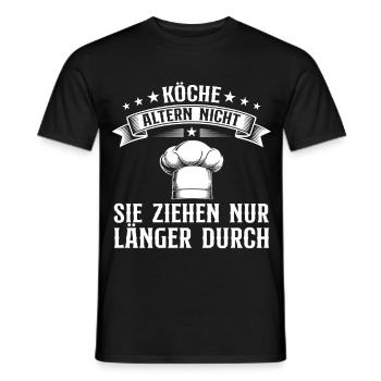 Chefs Don't Age Home Chef Gift - Men's T-Shirt - black - Front - AI Model Male 178 light (178cm)