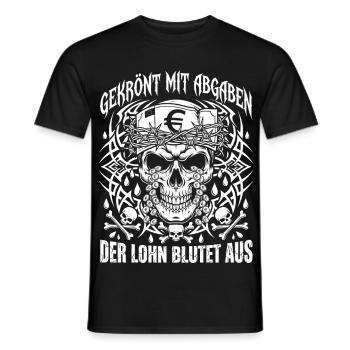 Crowned with taxes The wages bleed out - Men's T-Shirt - black - Front - AI Model Male 178 light (178cm)