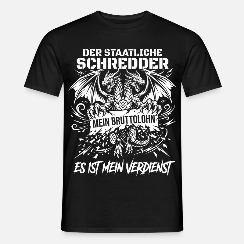 Der Staatliche Drachen Schredder - Männer T-Shirt - Schwarz