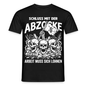 Mettez fin à l’arnaque : le travail en vaut la peine - T-shirt homme - noir - Devant - AI Model Male 178 light (178cm)