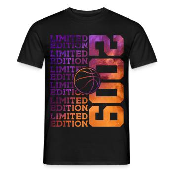 LIMITED EDITION 2009 BASKETBALL 17TH BIRTHDAY - Men's T-Shirt - black - Front - AI Model Male 178 light (178cm)
