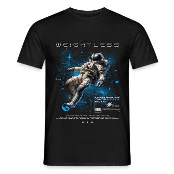 Espace d’astronautes en apesanteur - T-shirt homme - noir - Devant - AI Model Male 178 light (178cm)