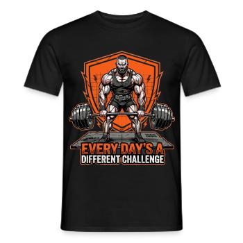Haltérophiles, bodybuilders, musculation, fitness - T-shirt homme - noir - Devant - AI Model Male 178 light (178cm)
