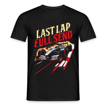 Dernier tour de Car Racing Motorsport à fond - T-shirt homme - noir - Devant - AI Model Male 178 light (178cm)
