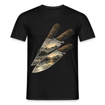 Prepper Survivalists - Men's T-Shirt - black - Front - AI Model Male 178 light (178cm)