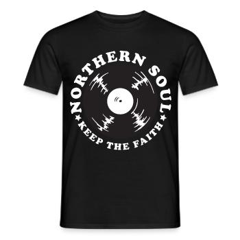 Northern Soul Vintage - T-shirt homme - noir - Devant - AI Model Male 178 light (178cm)