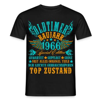 60th Birthday 60 Years Decoration 1965 Gift Funny - Men's T-Shirt - black - Front - AI Model Male 178 light (178cm)