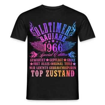 60th Birthday 60 Years Decoration 1965 Gift Funny - Men's T-Shirt - black - Front - AI Model Male 178 light (178cm)