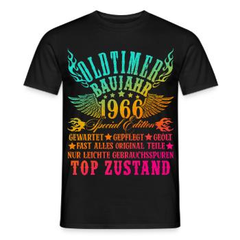 60th Birthday 60 Years Decoration 1965 Gift Funny - Men's T-Shirt - black - Front - AI Model Male 178 light (178cm)
