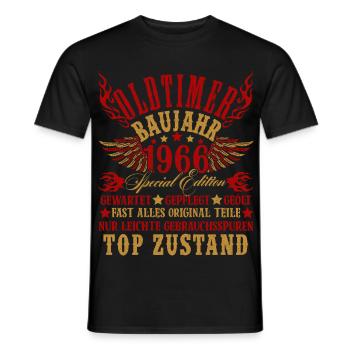 60th Birthday 60 Years Decoration 1965 Gift Funny - Men's T-Shirt - black - Front - AI Model Male 178 light (178cm)