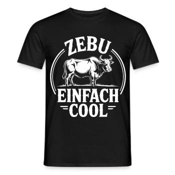 Zebu just cool - Men's T-Shirt - black - Front - AI Model Male 178 light (178cm)