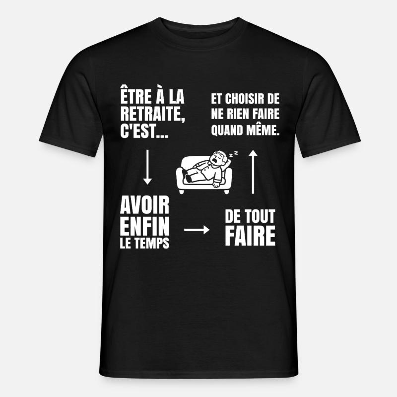 Die Kunst des Nichtstuns (weißer Text) - Männer T-Shirt - Schwarz
