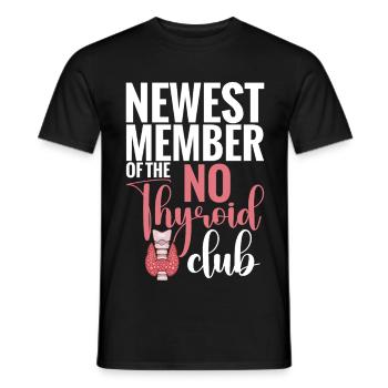 Nouveau membre du No Thyroid Club Post Thyroid - T-shirt homme - noir - Devant - AI Model Male 178 light (178cm)