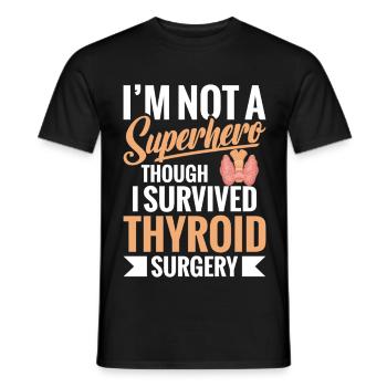 Essentiels pour la réparation de la thyoïde et la chirurgie thyroïdienne - T-shirt homme - noir - Devant - AI Model Male 178 light (178cm)