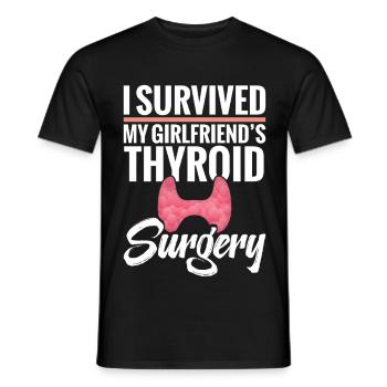 Chirurgie d’ablation de la thyroïde Petite amie Thyroïde - T-shirt homme - noir - Devant - AI Model Male 178 light (178cm)