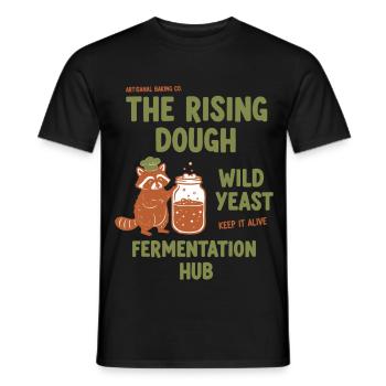 Sourdough Bread Baking Baker Wild Yeast Rising - Men's T-Shirt - black - Front - AI Model Male 178 light (178cm)