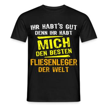 Tiler Gift - Men's T-Shirt - black - Front - AI Model Male 178 light (178cm)