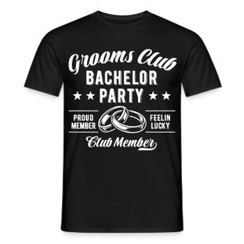 Club des Mariés - Enterrement de vie de garçon JGA - T-shirt homme - noir - Devant - AI Model Male 178 light (178cm)