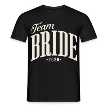 Team Braut Junggesellinnenabschied 2026 JGA Damen - Männer T-Shirt - Schwarz - Vorne - AI Model Male 178 light (178cm)