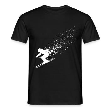 Skiing Skiers Ski Skiing Holidays - Men's T-Shirt - black - Front - AI Model Male 178 light (178cm)