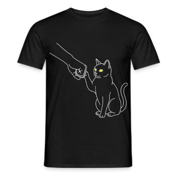 Chemise pour chats pour les amoureux des chats - T-shirt homme - noir - Devant - AI Model Male 178 light (178cm)