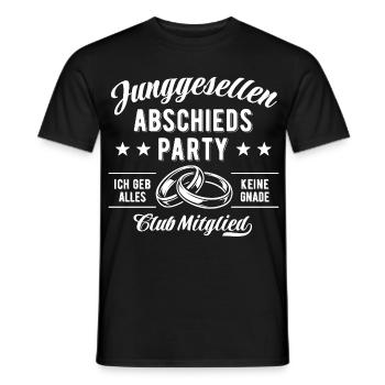 Enterrement de vie de garçon - Nom du membre du club - T-shirt homme - noir - Devant - AI Model Male 178 light (178cm)
