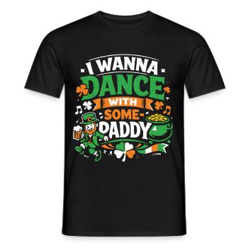 I want to dance with Some-Paddy | St Patrick's Day - Men's T-Shirt - black - Front - AI Model Male 178 light (178cm)