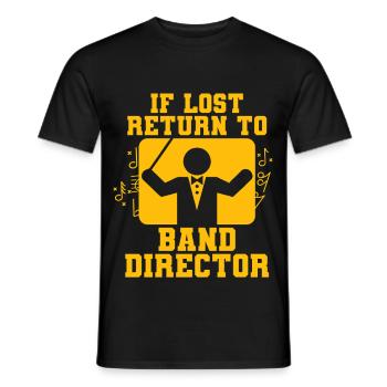 Marching band brass band - Men's T-Shirt - black - Front - AI Model Male 178 light (178cm)