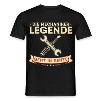 Mechanic Legend in Retirement Retirement Gift - Men's T-Shirt - black - Front - AI Model Male 178 light (178cm)