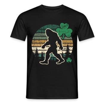 Big Foot la Saint-Patrick - T-shirt homme - noir - Devant - AI Model Male 178 light (178cm)