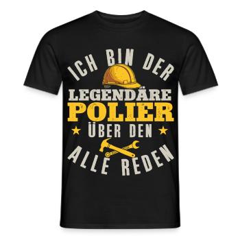 Legendary Foreman Construction Worker Humor Craftsman - Men's T-Shirt - black - Front - AI Model Male 178 light (178cm)