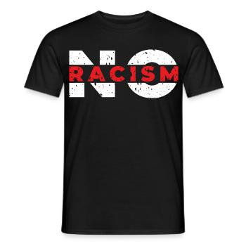 No Racism - Männer T-Shirt - Schwarz - Vorne - AI Model Male 178 light (178cm)