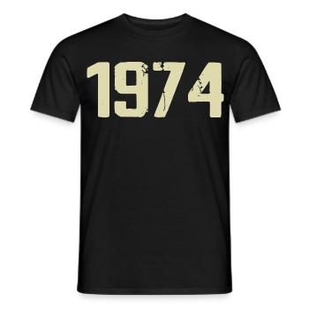 Jubilé 1974 - T-shirt homme - noir - Devant - AI Model Male 178 light (178cm)