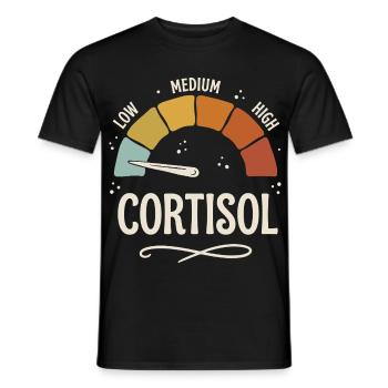 Low cortisol meme - Men's T-Shirt - black - Front - AI Model Male 178 light (178cm)