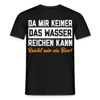 Since no one can give me water, beer is enough for me - Men's T-Shirt - black - Front - AI Model Male 178 light (178cm)