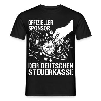 Offizieller Sponsor Der Deutschen Steuerkasse - Männer T-Shirt - Schwarz - Vorne - AI Model Male 178 light (178cm)