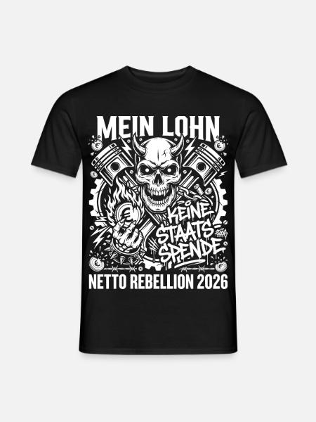 Mein Lohn Keine Staats-Spende - Männer T-Shirt - Schwarz